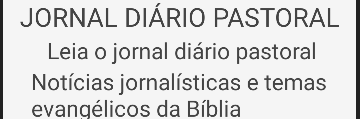 Jornal diário pastoral